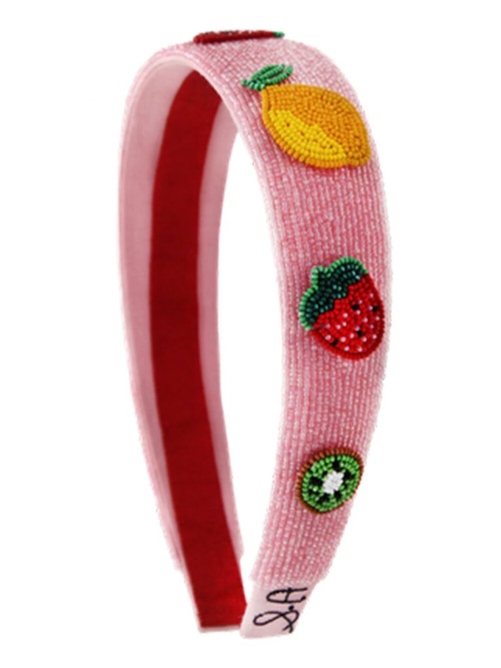 Susan Alexandra Beaded Fruit Salad Headband Strawberry Cherry Watermelon
